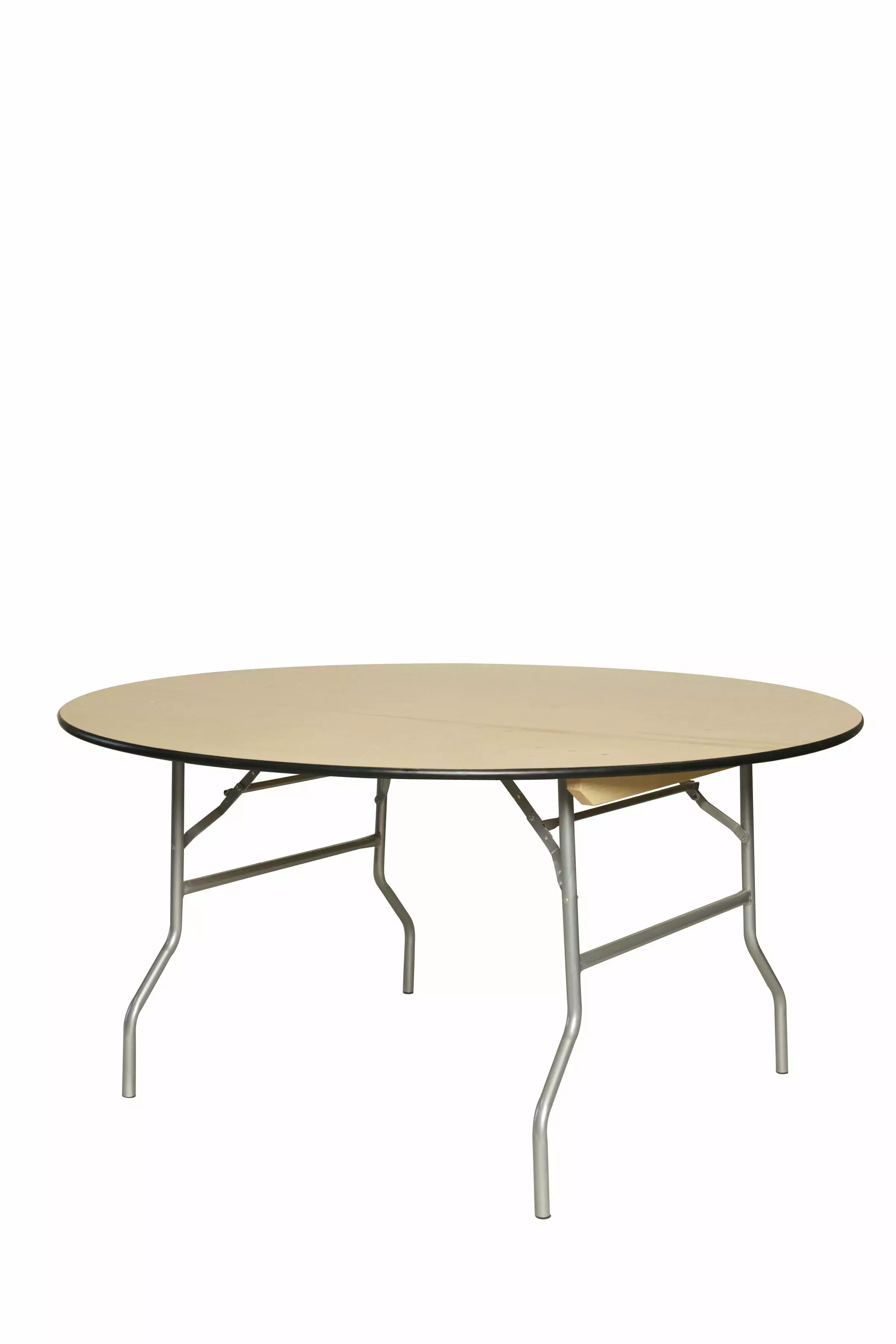 60 WFT Series Birch Wood Round Table - Rubber Edge Durable Design