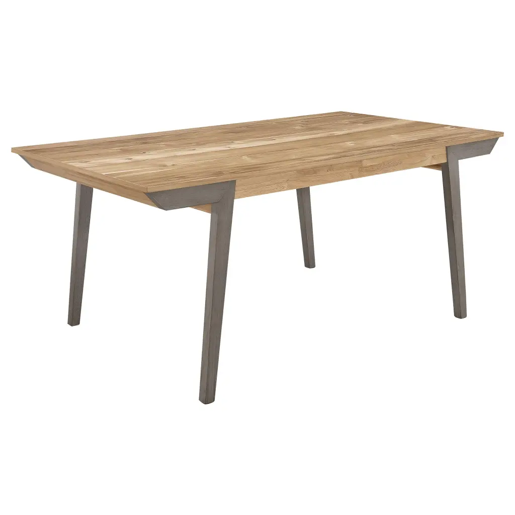 Nogales Wooden Dining Table Acacia and Coastal Grey Finish Rustic Style