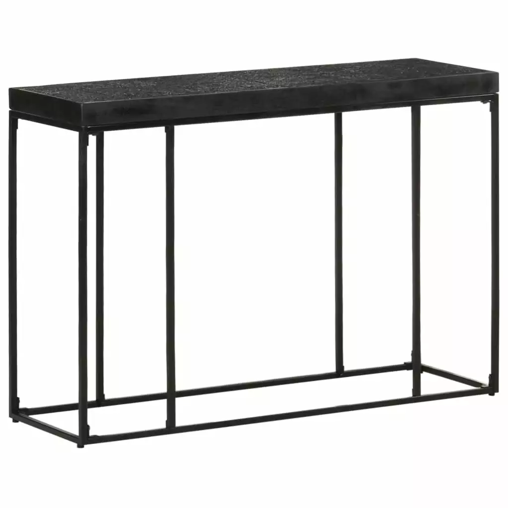 vidaXL Black Solid Acacia and Mango Wood Console Table 43.3x13.8x29.9 Console