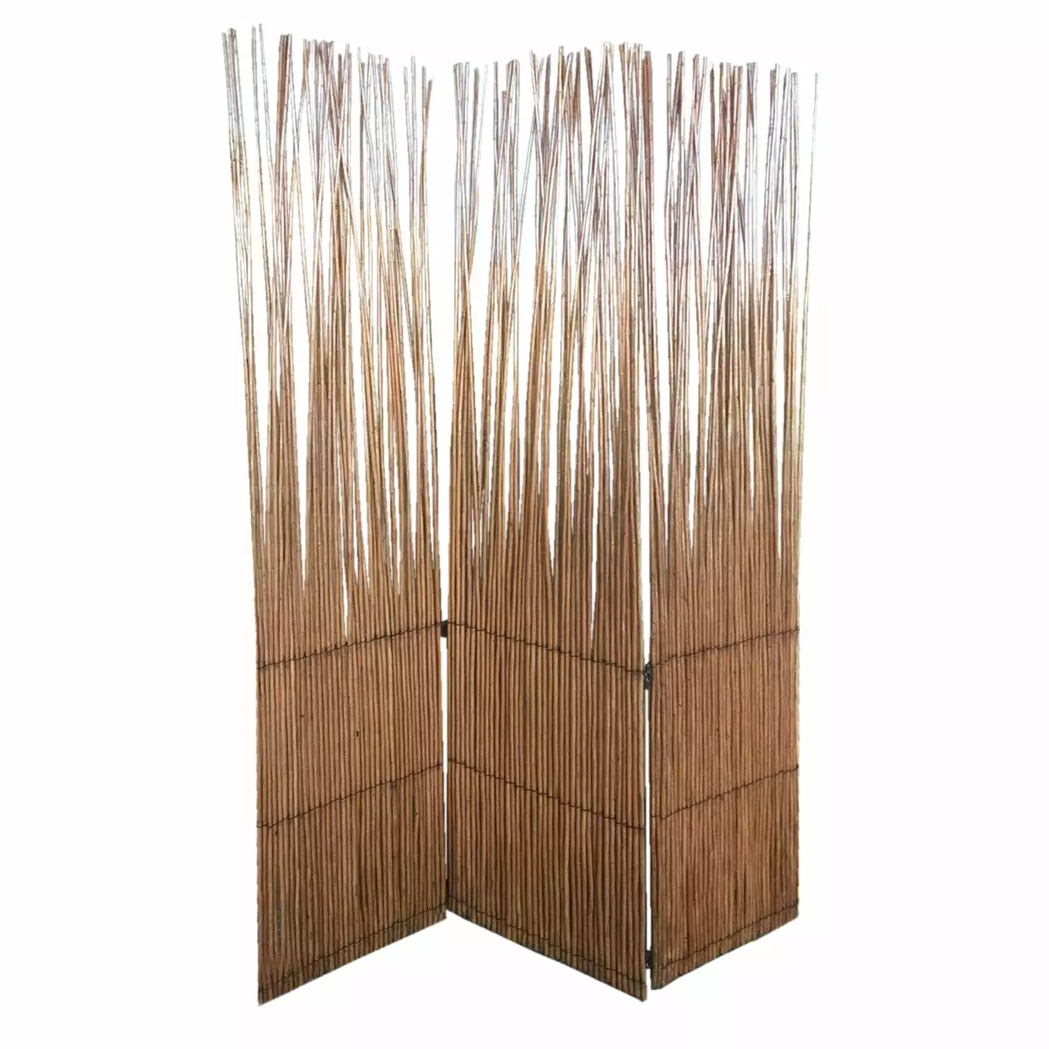 Three Panel Natural Willow Room Divider Screen Rustic Woven Privacy Partition Generic