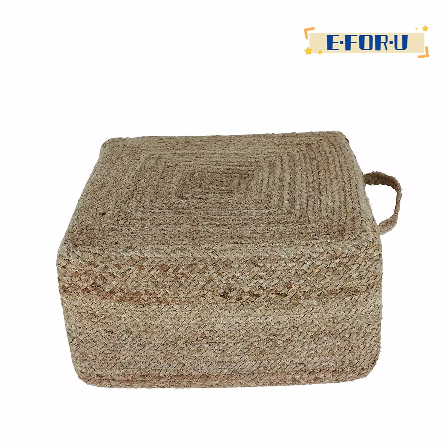 Sanibel Woven Square Pouf Living Room or Bedroom